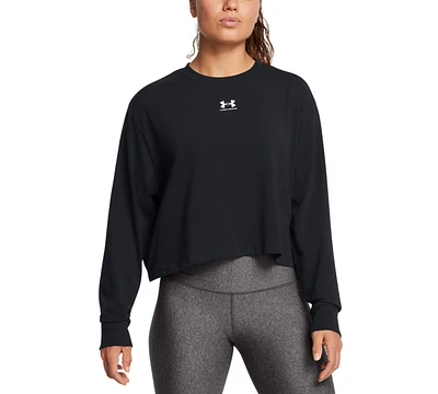 Under Armour Women's Active Campus Boxy Cropped Long-Sleeve T-Shirt