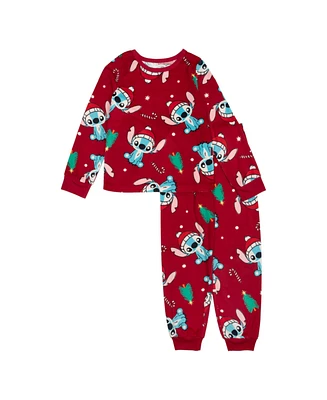 Lilo Stitch Big Girl Long Sleeve Leg 2-Piece Pajama Set