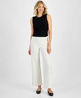 Jm Collection Women's Side-Seam-Embellished Wide-Leg Pants, Created for Macy's