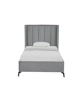 Inspired Home Keion Velvet Platform Bed Full