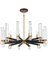 Possini Euro Design Possini Euro Daphne 32 1/4" Wide Gold Black 12-Light Modern Chandelier