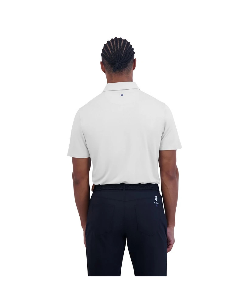 Ben Sherman Men's Solid Tech Pique Sports Fit Pocket Polo Shirt