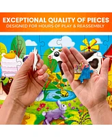 Quokka 4 x 30 Pieces Jigsaw Puzzles for Toddlers 3-5 - Meadow Girls