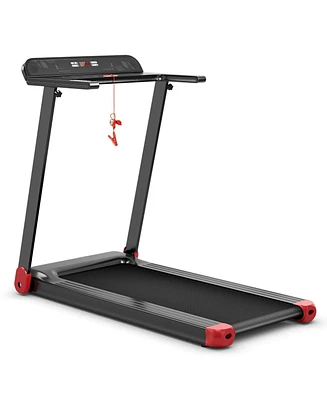 Vebreda Folding Electric Compact Walking Treadmill with App Control Speaker-Red