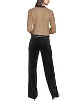 Karl Lagerfeld Paris Petite Metallic Cardigan Sweater