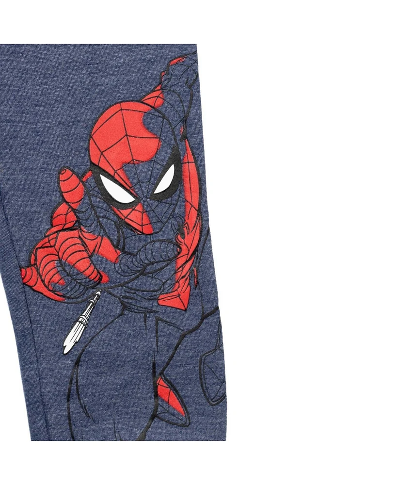Marvel Toddler Boys Avengers Spider-Man Fleece 2 Pack Pants to