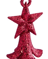 Holiday Lane Christmas Glitters Red Glitter Tree Ornament, Created for Macy's