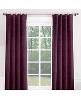 Chanasya Premium 2-Panel Classy Embossed Leaf Textured Curtains - Back Tab