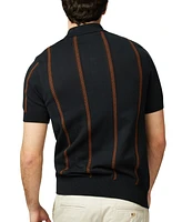 Ben Sherman Men's Regular-Fit Stripe Jacquard Polo Shirt