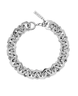 Olivia Burton Women's Honeycomb Silver Tone Link Bracelet