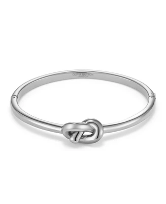 Olivia Burton Women's Lover's Knot Silver Tone Bangle