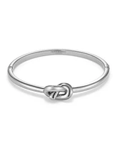 Olivia Burton Women's Lover's Knot Silver Tone Bangle