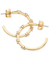 kate spade new york Gold-Tone Hint of Shimmer Small Hoop Earrings, 1"