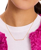 Kate Spade New York Cubic Zirconia Bar Pendant Necklace, 16" + 3" extender