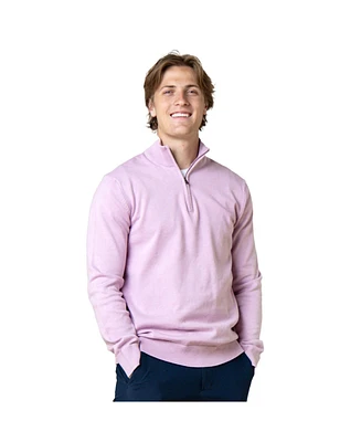 Hope & Henry Men's Organic Fine Gauge Half Zip Pullover Sweater