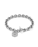 Olivia Burton Women's Minima Bee Silver Tone Toggle Bracelet