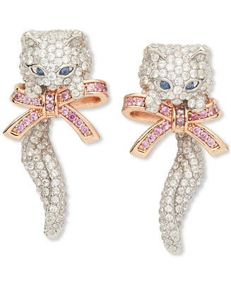 Kate Spade New York Two-Tone Pave Pawlina Front-to-Back Earrings