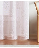 Dainty Home Lea Linen Look 76" W x 96" L Grommet Window Panel Set