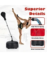 Adjustable Freestanding Punching Bag with Boxing Gloves
