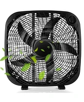 Sugift 20 Inch Box Portable Floor Fan with 3 Speed Settings and Knob Control