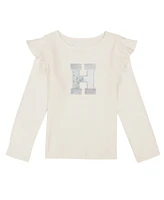 Tommy Hilfiger Toddler and Little Girls Sequin Long Sleeve Ruffle Tee