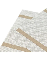 Dainty Home Annandale Texteline Outdoor Dining Set Textured Design Reversible 12" x 18" Rectangular Placemats of 6