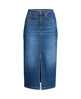 Lands' End Plus Soft Denim Midi Column Skirt