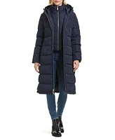 Kate Spade New York Women's Hooded Maxi Down Coat With Self Tie