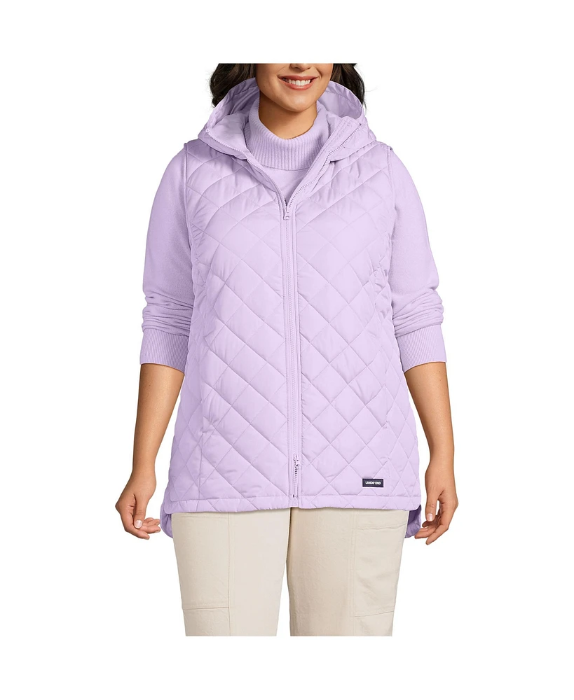 Lands' End Plus FeatherFree Insulated Hooded Vest