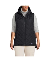 Lands' End Plus FeatherFree Insulated Hooded Vest