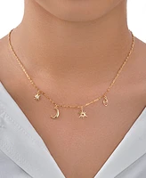 Sterling Forever Women's Sky Charm Necklace - Gold