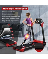 Vebreda 2.25 Hp Electric Motorized Folding Running Treadmill Machine with Led Display-Red