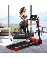 Vebreda 2.25 Hp Electric Motorized Folding Running Treadmill Machine with Led Display-Red