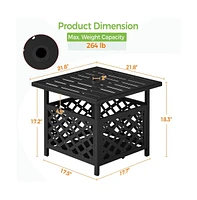 Yaheetech Outdoor Square Umbrella Table Stand Side Table