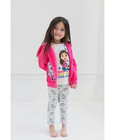 Dreamworks Gabby's Dollhouse Toddler Girls Gabbys Pandy Paws Zip Up Fleece Hoodie Graphic T