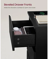 Slickblue Nightstand with Charging Station for Convenient Power Access and Sleek Design