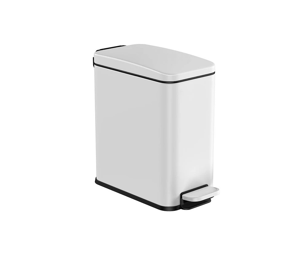 Slickblue Small Gallon Trash Bin with Lid Compact and Convenient for Home or Office Use