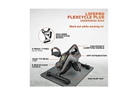 LifePro Under Desk Bike Pedal Exerciser with Resistance Bands, Mini Stationary Bike, Arm and Leg Workout, Desk Exercise Equipment, Foot Pedal, Fitness