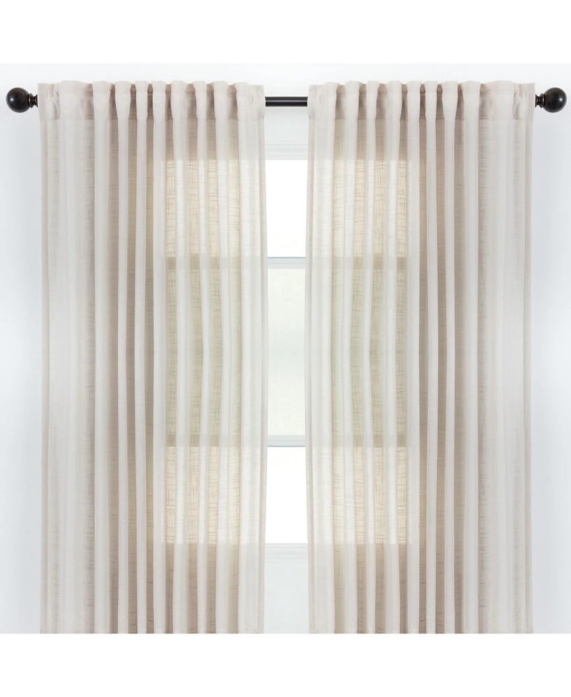 Chanasya Premium 2-Panel Soft Textured Semi Sheer Curtains for Window Living Room Bedroom Kitchen Office