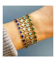 The Lovery Malachite Star Bracelet 14K Gold