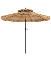 Skonyon 9 Feet Thatched Tiki Umbrella with 8 Ribs