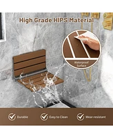 Skonyon Wall-Mounted Foldable Waterproof Hips Bathroom Bench