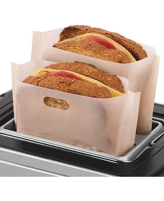 Zulay Kitchen 6 Pack Reusable Toaster Bags For Grilled Cheese Sandwiches