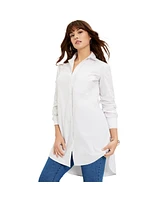 June + Vie Plus Poplin La Tunic