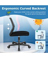Costway Height-adjustable Ergonomic Kids Desk Chair with Universal Casters Working
