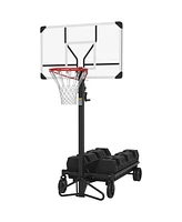 Soozier Foldable & Portable Basketball Hoop, Basketball Goal, 4.3-10.2'