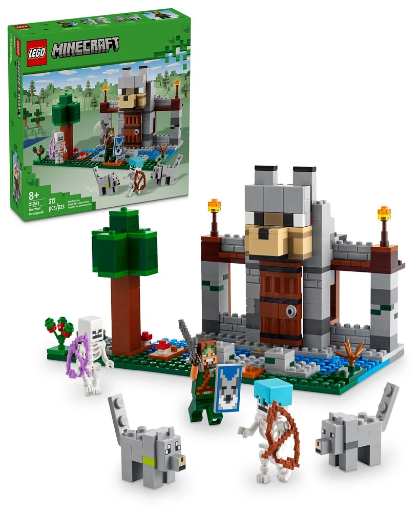 Lego Minecraft The Wolf Stronghold Fortress Playset Video Game Building Set 21261, 312 Pieces