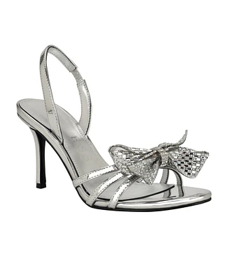 Guess Women's Merle Rhinestone Bow Embellished Slingback Pumps