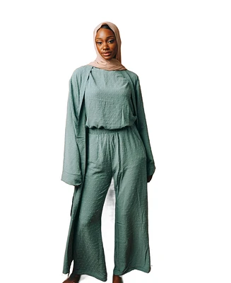 Urban Modesty Women's Four Piece Abaya Pant Set