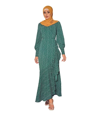 Urban Modesty Women's Mint Sheath Abaya Maxi Dress